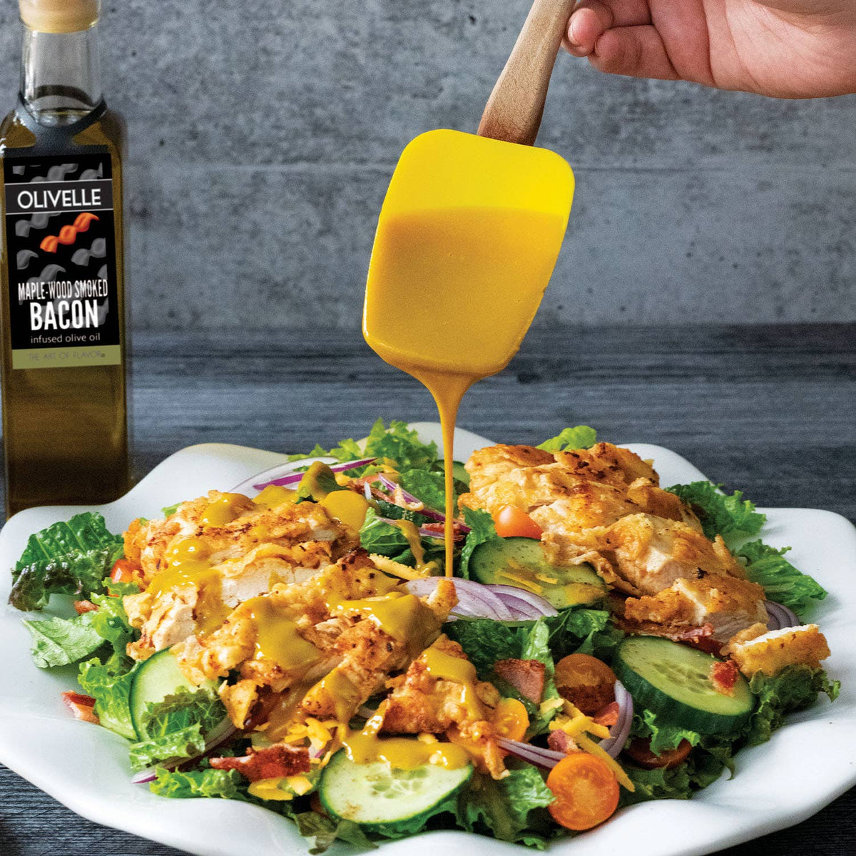 Olivelle Maple Wood Smoked Bacon Infuse Olive Oil 100ml.