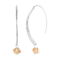 Silpada Champagne Wishes Earring Crystal & Sterling Silver
