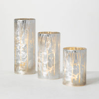 Frosted LED Light Cylinders set / 3