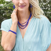 Silpada 'Endless Harmony' Sterling Silver Blue Seed Bead Bracelet, 8.25"