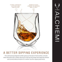 Viski Alchemi™ Double Walled Aerating Whiskey Tasting Glass