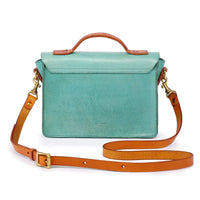 Old Trend Aster Mini Leather Satchel - Aqua or Black