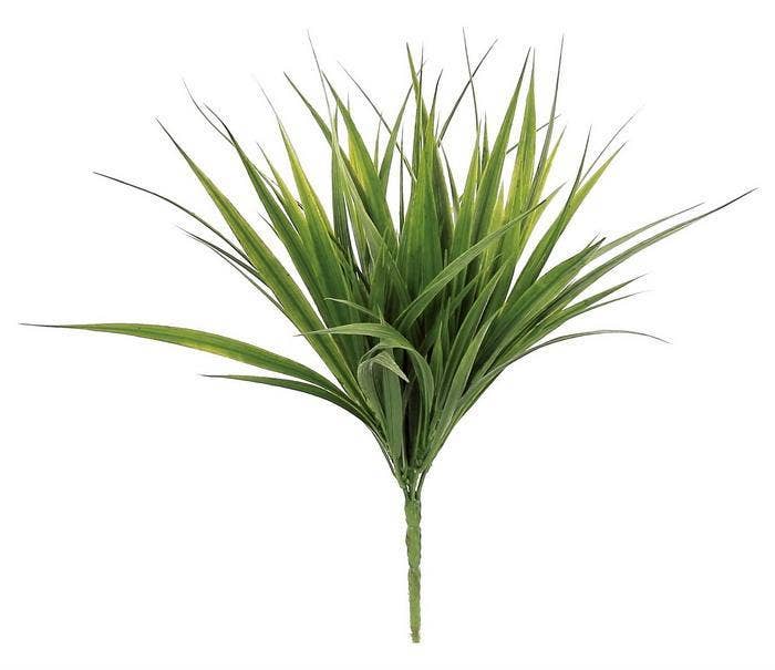 Wild Grass Bush Silk Floral - Green / 13"