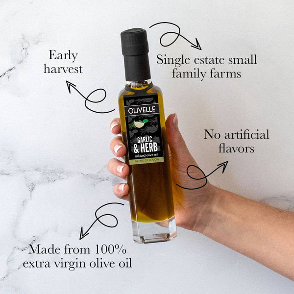 Olivelle Garlic & Herb Olive Oil 100ml.