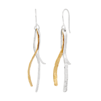 Silpada 'Golden Whisper' Silver and Brass Drop Earrings