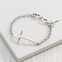 Silpada 'In Good Faith' Cross Bracelet in Sterling Silver
