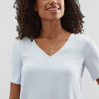 Silpada 'Joyful Devotion' Silver Cross Pendant Necklace - 18"