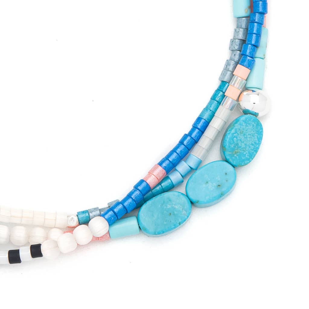 Scout Mixed Media Bracelet - Sky / Turquoise / Silver