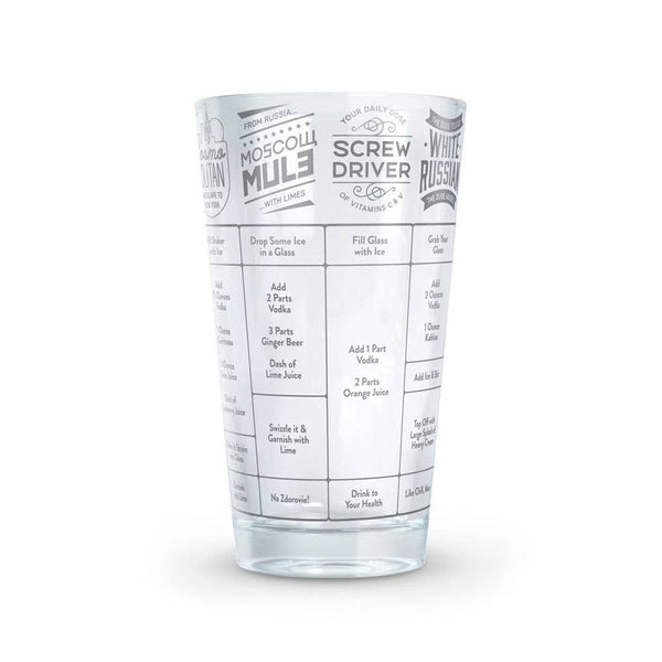 Fred & Friends Good Measure Recipe Glass - Vodka