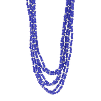 Silpada 'Endless Harmony' Sterling Silver Blue Seed Bead Necklace, 20"