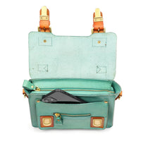 Old Trend Aster Mini Leather Satchel - Aqua or Black