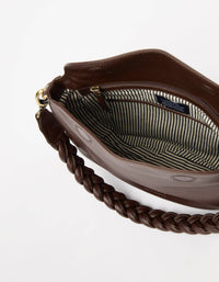 O My Bag Amsterdam Lana Leather Crossbody Bag - Chocolate / Soft Grain