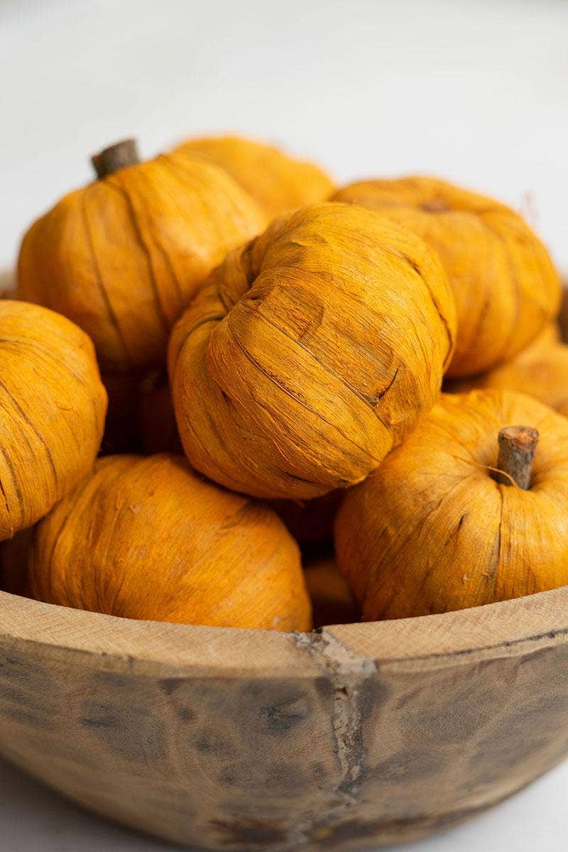 Orange Faux Dried Mini Pumpkins