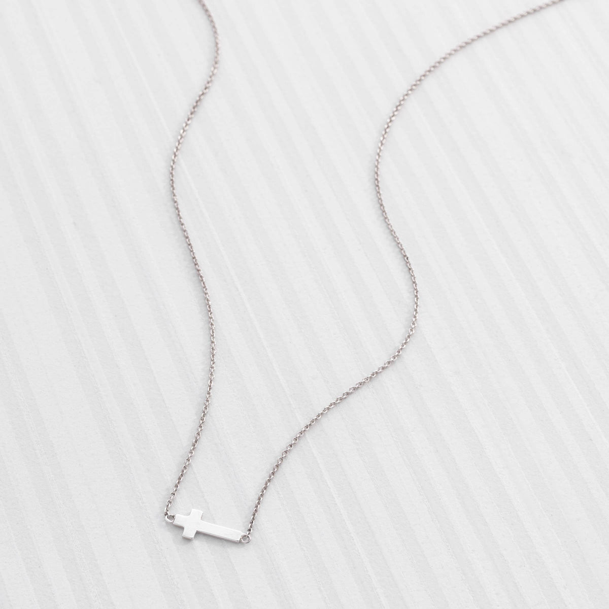 Silpada 'Simplex Cross' Horizontal Cross Necklace in Sterling Silver