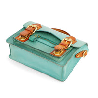 Old Trend Aster Mini Leather Satchel - Aqua or Black