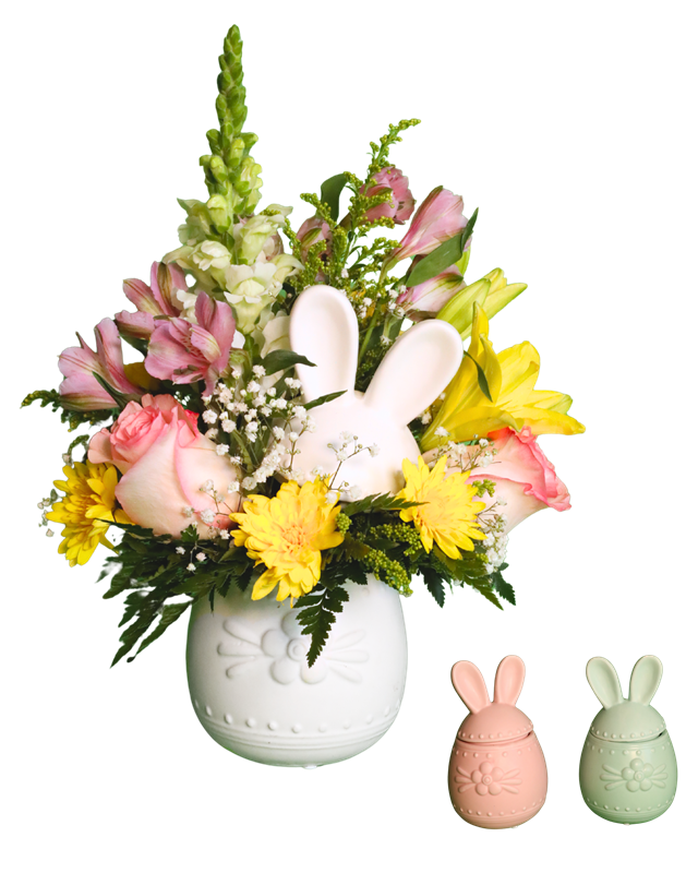Bunny Blossoms & Blessings Fresh Floral Arrangement