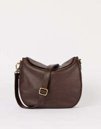 O My Bag Amsterdam Lana Leather Crossbody Bag - Chocolate / Soft Grain