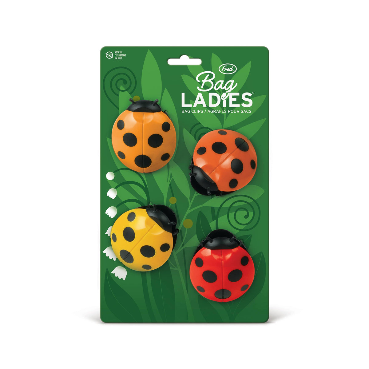 Fred Bag Ladies - Ladybug Bag Clips - Set of 4