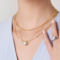 Silpada 'Graffetta Matte' Necklace - Yellow Gold