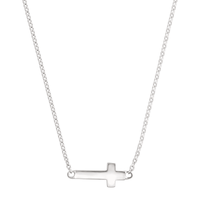 Silpada 'Simplex Cross' Horizontal Cross Necklace in Sterling Silver