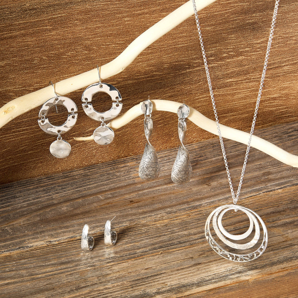 Silpada 'Revitalize' Sterling Silver J-Hoop Earrings