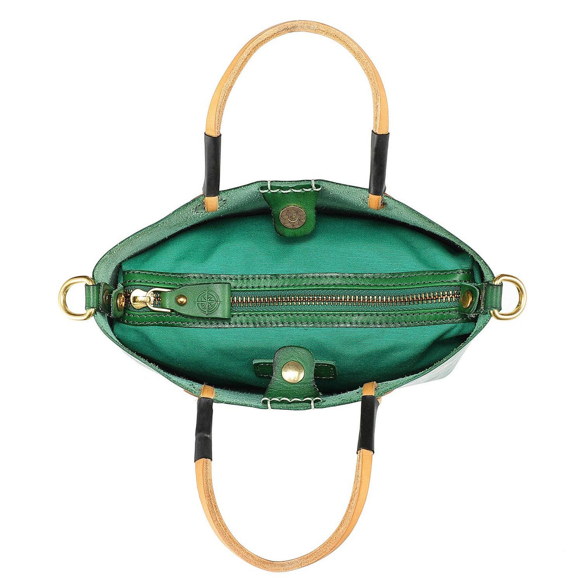 Out West Mini Leather Tote Bag - Green
