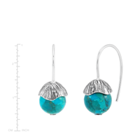 Silpada Bright Globes Earrings, Turquoise & Sterling Silver