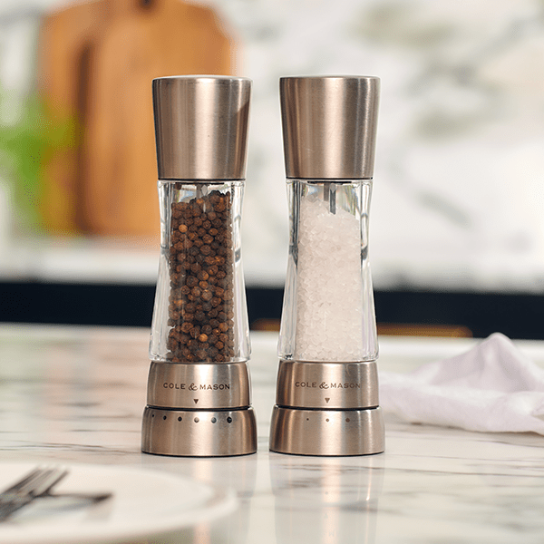 Cole & Mason Derwent Salt & Pepper Mill Gift Set, Stainless Steel