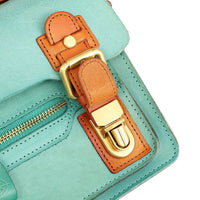 Old Trend Aster Mini Leather Satchel - Aqua or Black