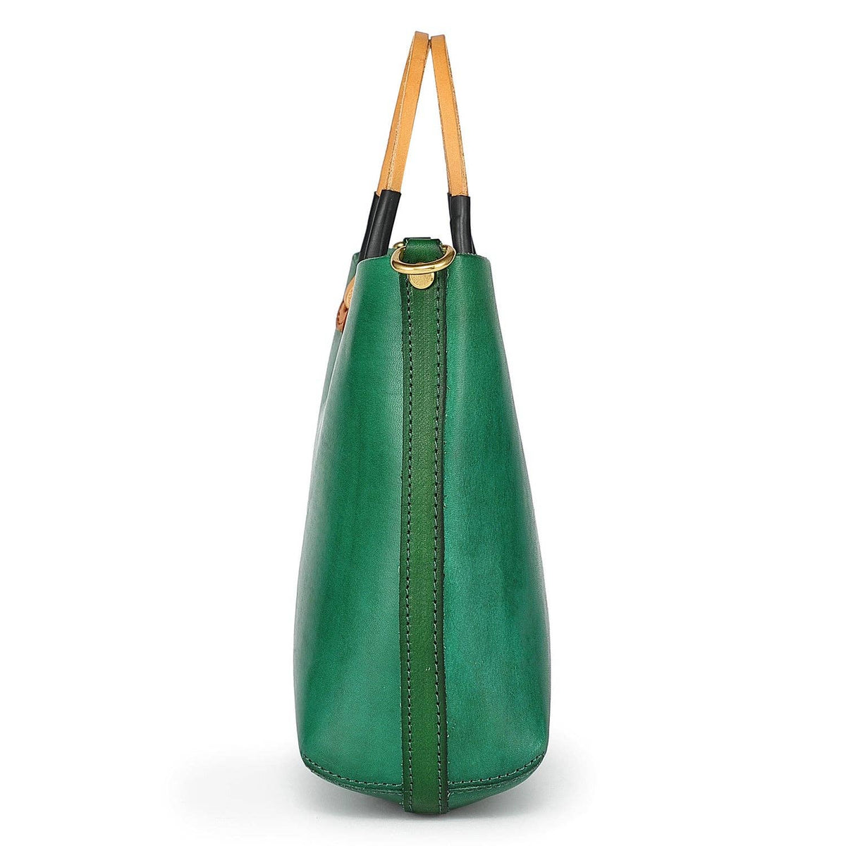 Out West Mini Leather Tote Bag - Green