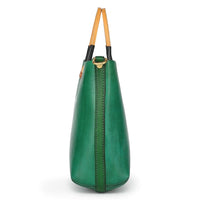 Out West Mini Leather Tote Bag - Green
