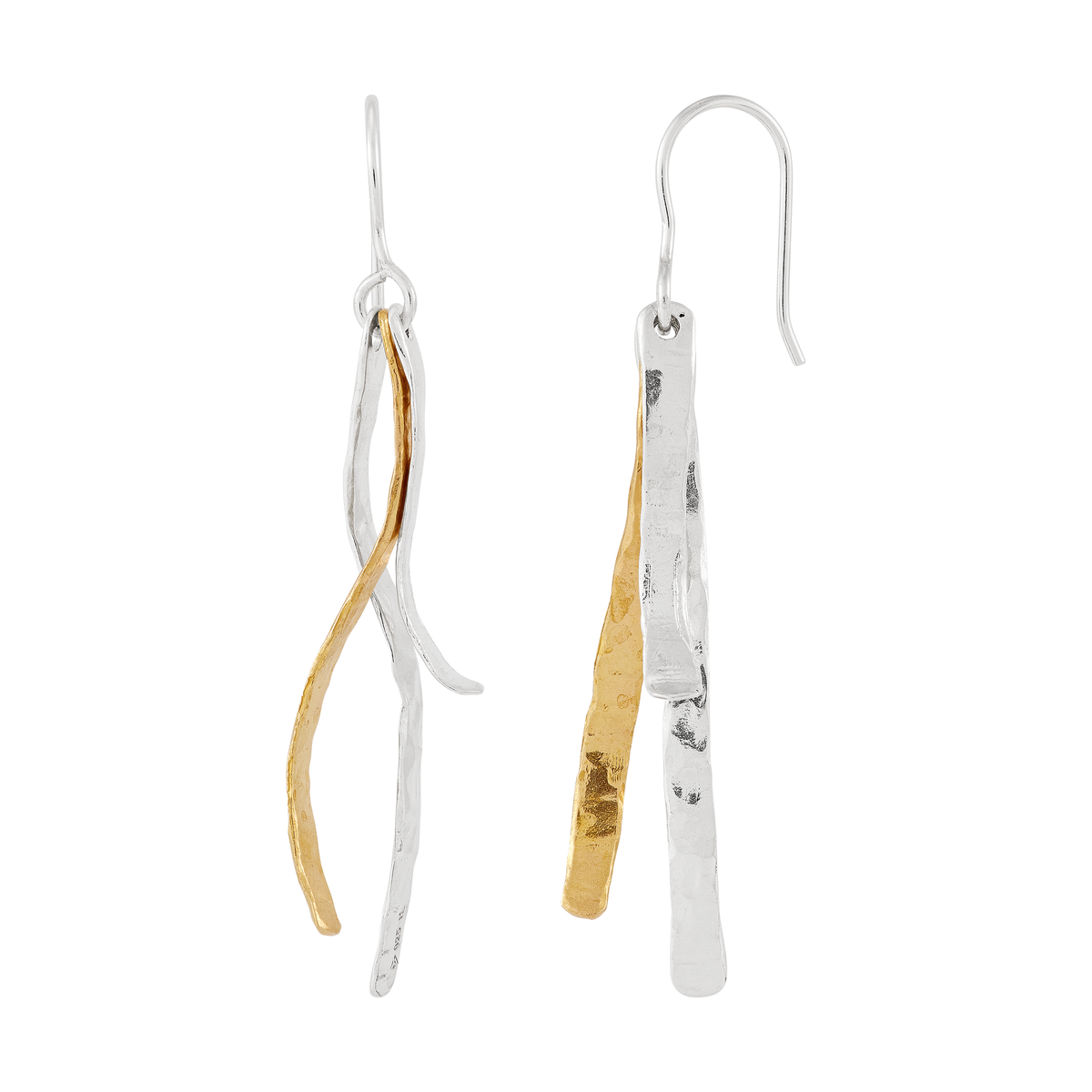 Silpada 'Golden Whisper' Silver and Brass Drop Earrings