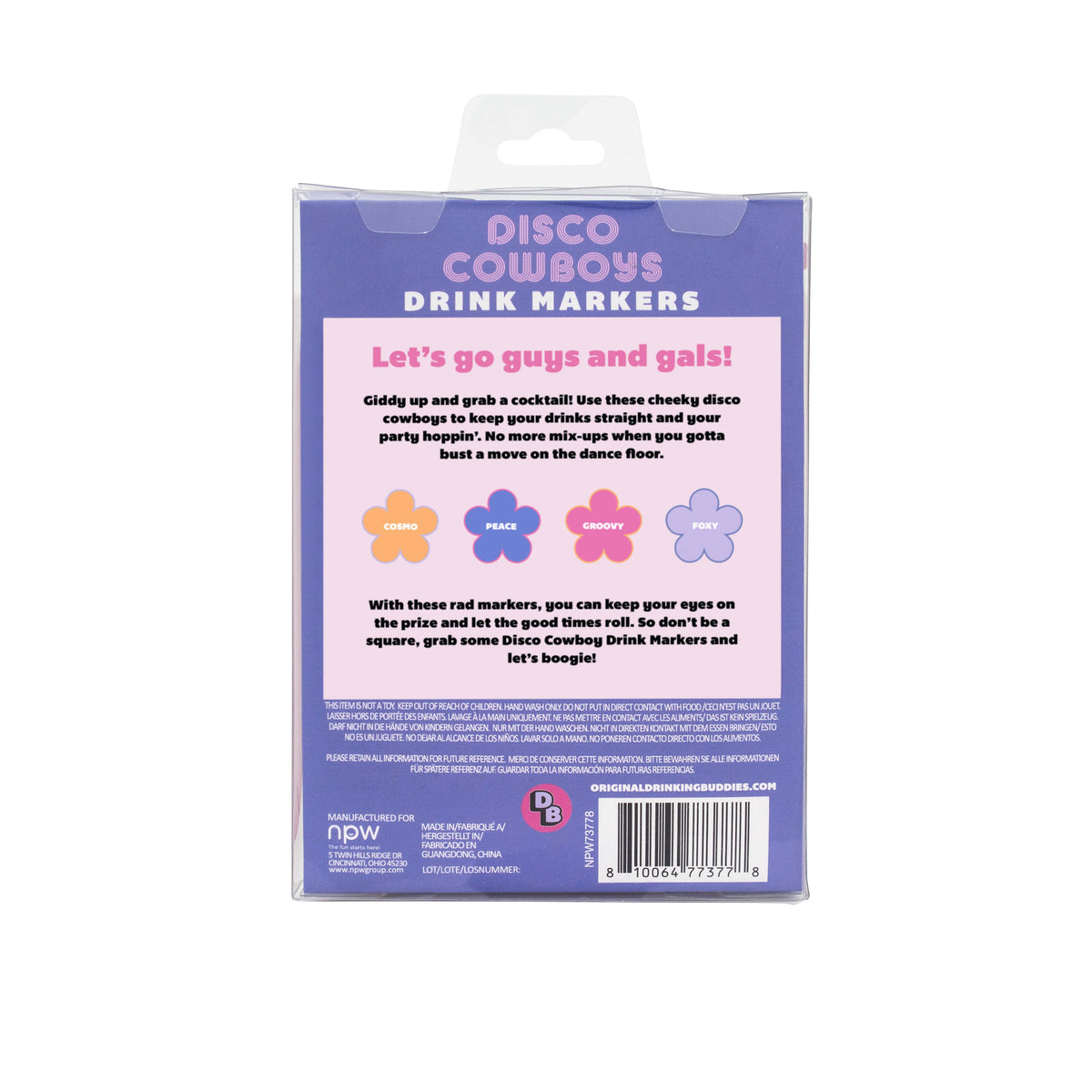 NPW Disco Cowboy Drink Markers - 4 Pack