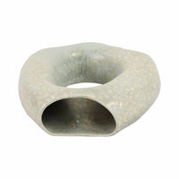 Gray Ceramic Decorative Vase - Ring Shape