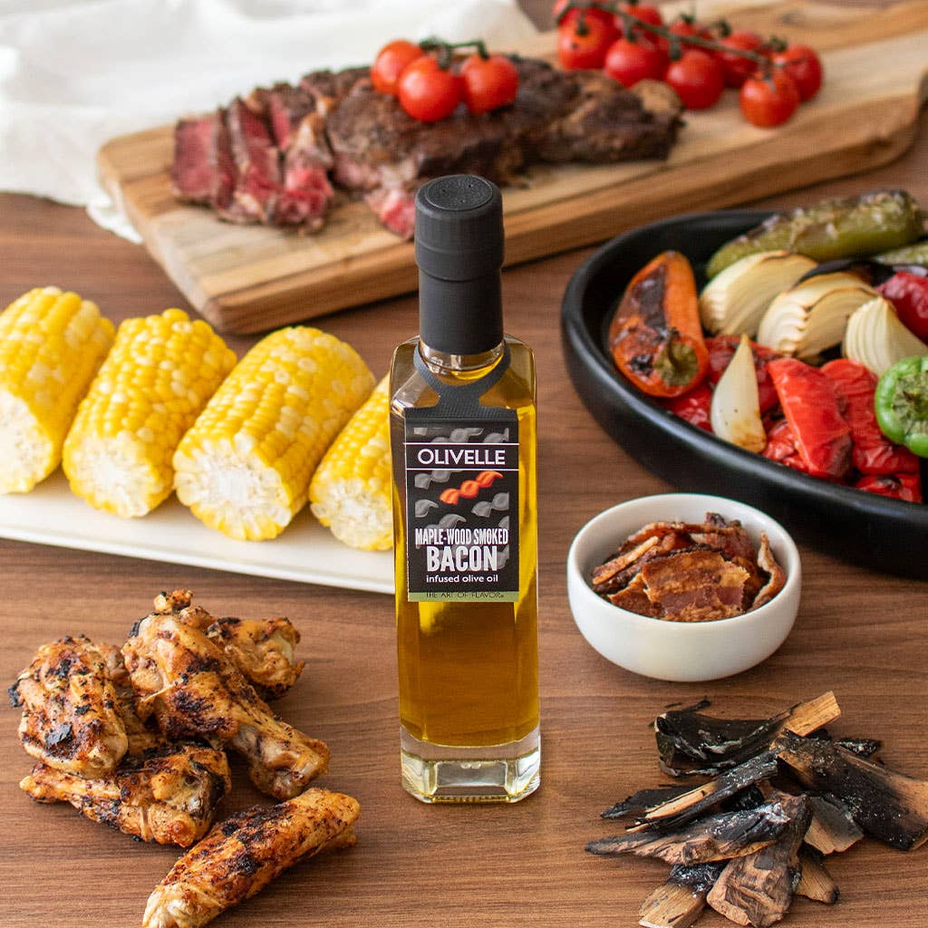 Olivelle Maple Wood Smoked Bacon Infuse Olive Oil 100ml.