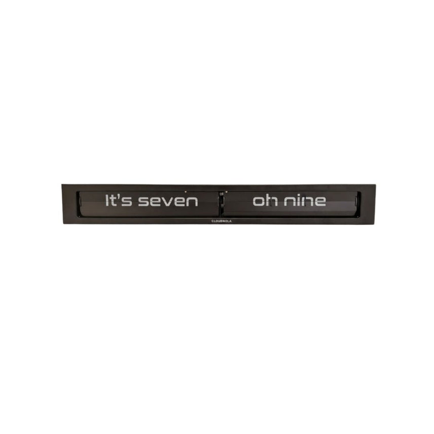 Cloudnola Text Clock Texttime 2.0 Black on Black Flip Clock