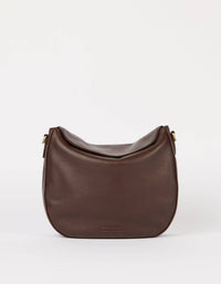O My Bag Amsterdam Lana Leather Crossbody Bag - Chocolate / Soft Grain