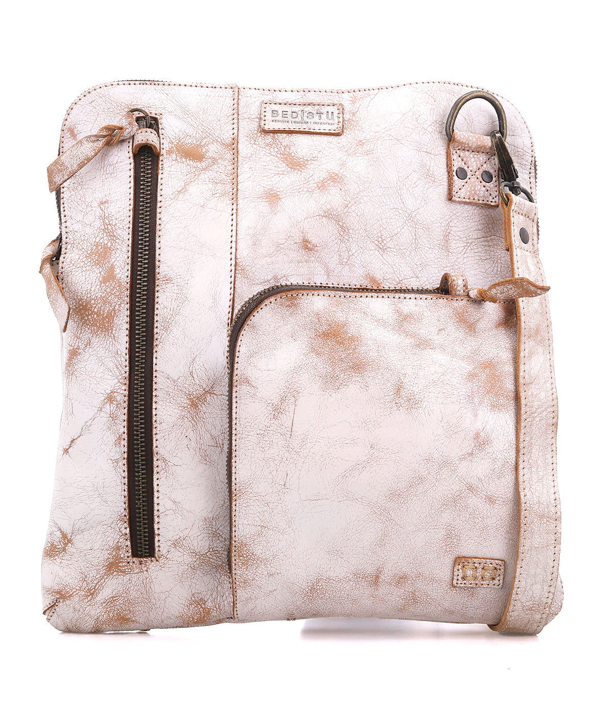 Bed Stu Aiken Leather Crossbody Icicle Rustic Nectar Lux
