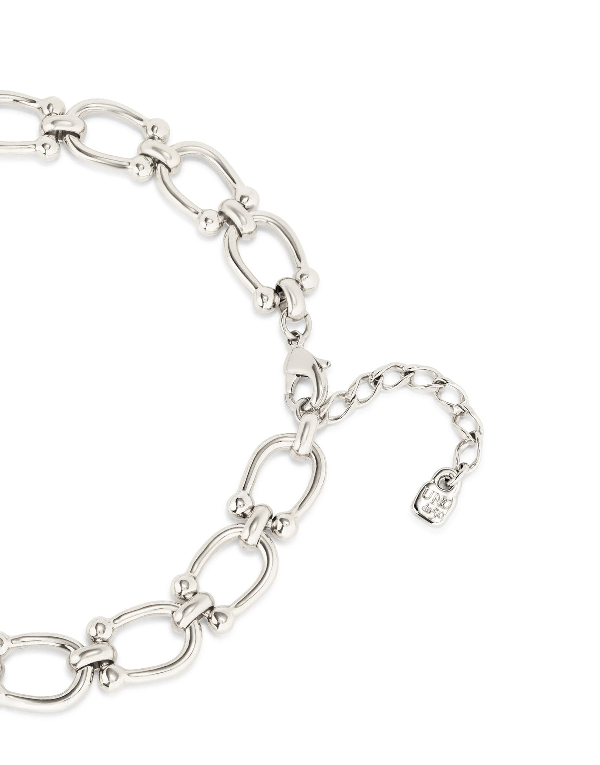 Uno de 50 Short Link Chain Necklace - Silver