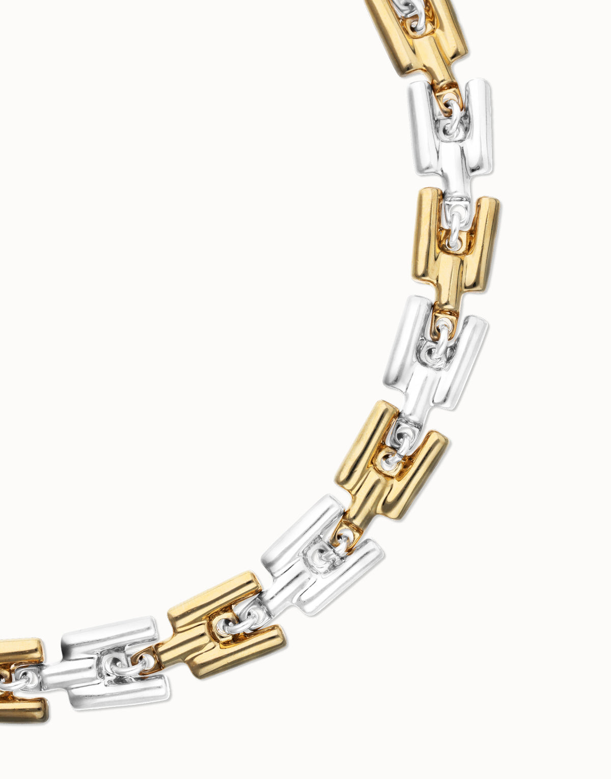 Uno de 50 Square Links Chain Bracelet - Necklace