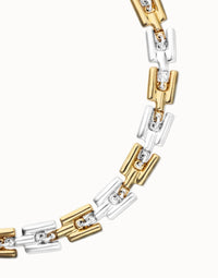 Uno de 50 Square Links Chain Bracelet - Necklace
