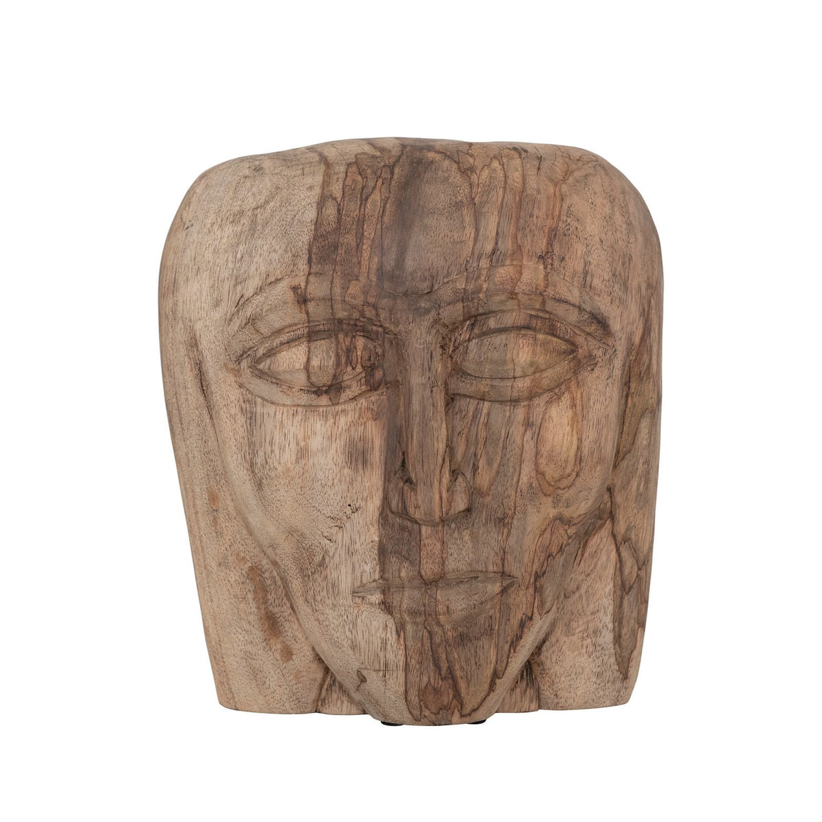 Hand-Carved Mango Wood Face 10"