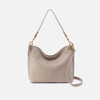 Hobo Pier Shoulder Bag Pebbled Leather Taupe