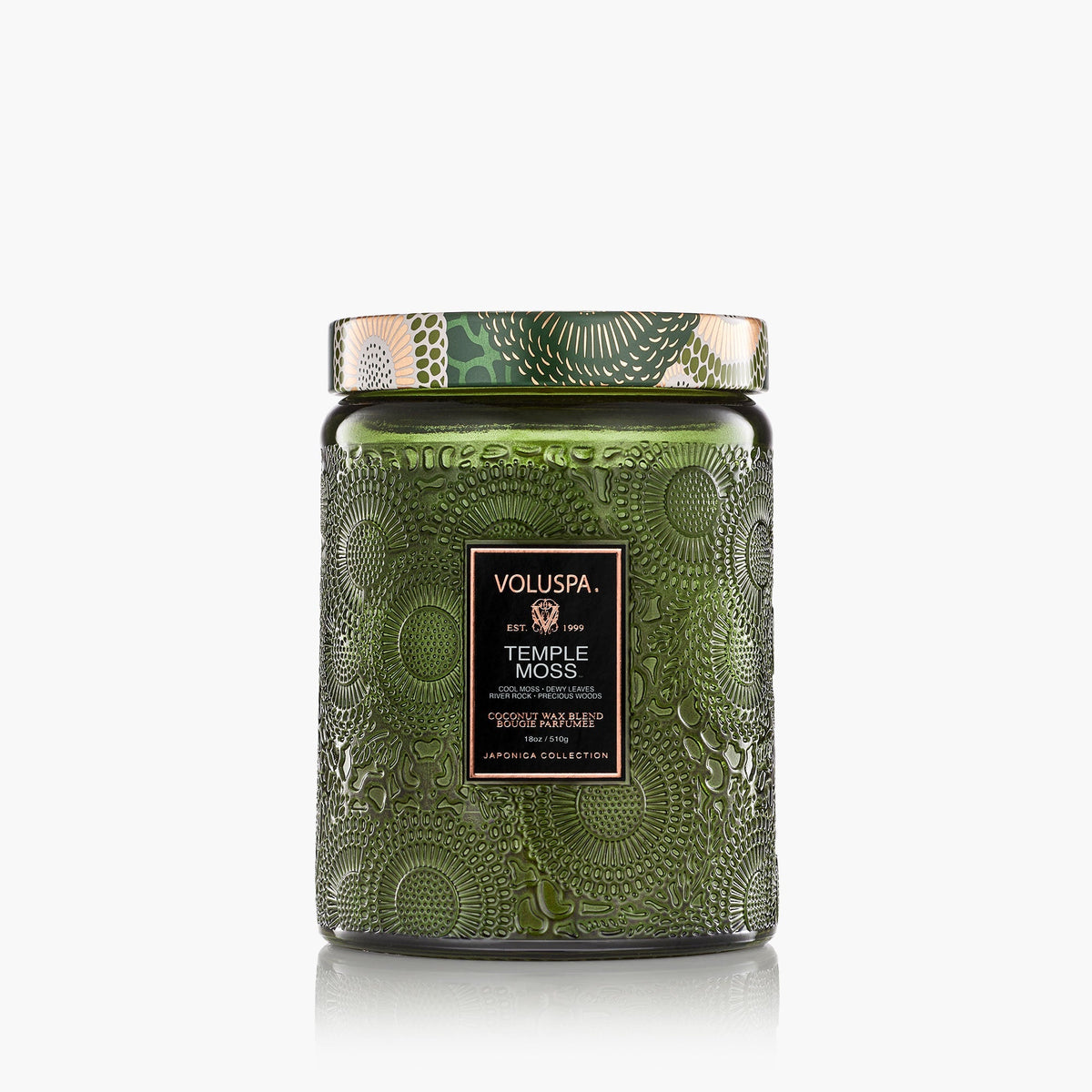 Voluspa Temple Moss Glass Jar Candle 18 oz.