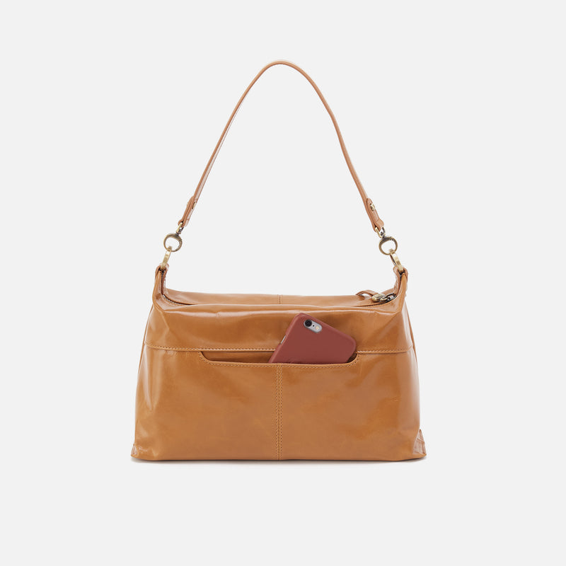 Hobo Avon Shoulder Bag Polished Leather Natural