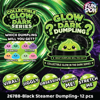 Fun Doh Glow-in-the-Dark Mystery Dumpling Squishy Toy Black
