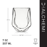 Viski Alchemi™ Double Walled Aerating Whiskey Tasting Glass