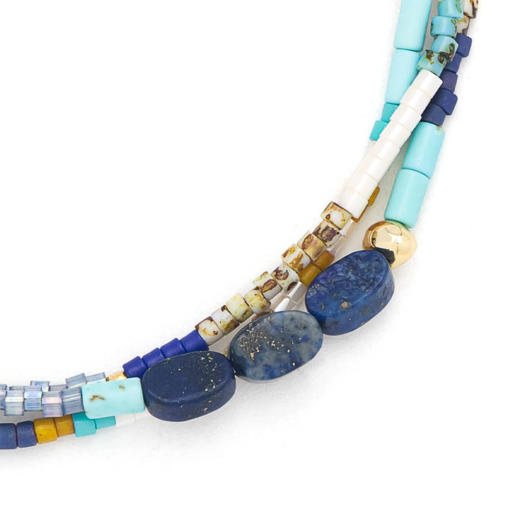 Scout Mixed Media Bracelet - Truth / Lapis / Gold