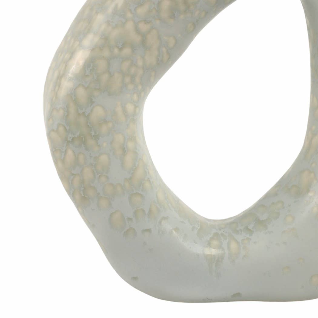 Gray Ceramic Decorative Vase - Ring Shape