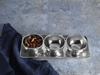 Towle Hammersmith Set of 3 Small Bowls on Tray